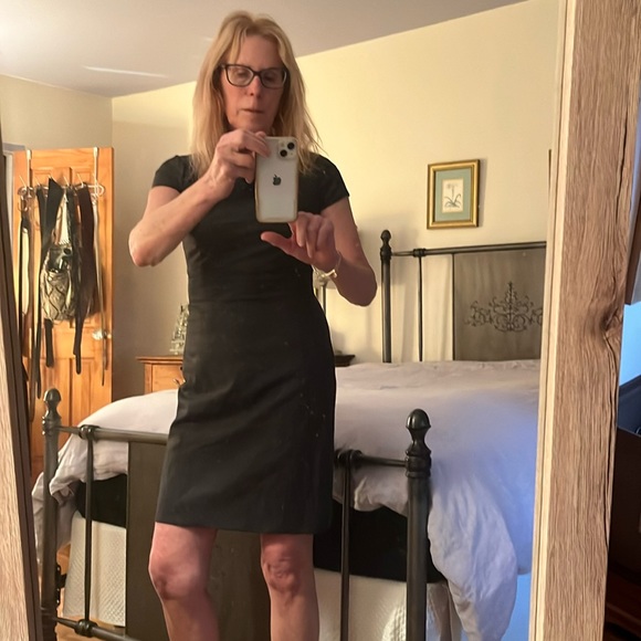 Elie Tahari charcoal grey dress - updated classic! - Picture 1 of 6